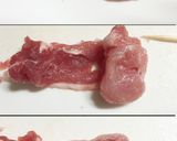 こま肉でポークチャップ串作り方1写真