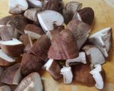 鶏むね肉と椎茸と小松菜のおかか梅煮込み作り方2写真