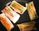 簡単！いんげんとチーズ揚げない春巻き作り方4写真