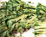 だしの素で簡単！春菊となめこの和風炒め作り方1写真