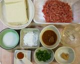 簡単♡醤油麹de挽肉のあんかけ豆腐♪作り方1写真