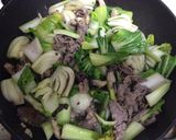 牛肉とアワビ茸、青梗菜の中華風炒め作り方5写真