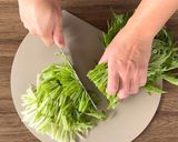 水菜とツナの塩昆布おつまみサラダ作り方1写真