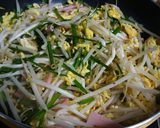 スピード料理：ニラとモヤシの炒め物作り方6写真