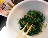 簡単*おかひじきの酢みそあえ*作り方3写真