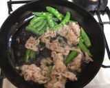 *空豆スナップえんどうの梅回鍋肉作り方3写真