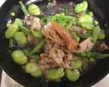 *空豆スナップえんどうの梅回鍋肉作り方4写真