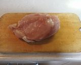 冷製鶏胸肉の梅肉ソースがけ作り方1写真