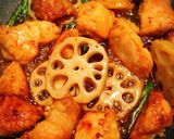 簡単アスパラレンコンの鶏肉焼き作り方4写真