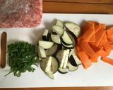 茄子と挽肉の焼うどん作り方1写真