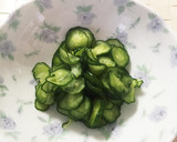 簡単！きゅうりとみょうが、大葉の浅漬け作り方3写真