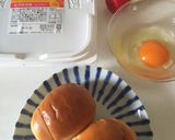 ロールパンの梅たまごサンド♪作り方1写真