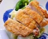 ぱりぱりチキンソテーに梅肉ネギソース作り方10写真