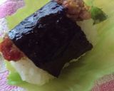 紫玉ねぎとハンバーグのおにぎり作り方3写真