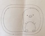 簡単キャラ弁☆すみっコぐらしのぺんぎん？作り方1写真