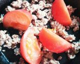 和洋風◎肉トマトチーズ入りのニラ玉作り方3写真