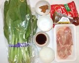 小松菜鶏肉の炒め物♪簡単ホイコーローたれ作り方1写真
