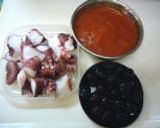 黒オリーブとタコのトマトパスタ☆作り方2写真