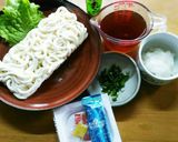 冷やしおろし納豆モッツァレラうどん☆作り方1写真