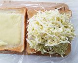 キャベツたっぷり♡丸ごと梅ちくわサンド作り方4写真
