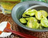 ビールのお供に◎そら豆のにんにく塩ごま油作り方6写真