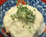塩レモンだしで食べる、すっきり麦とろご飯作り方3写真