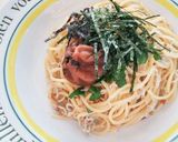 南高梅と釜揚げしらすのワンポットパスタ作り方8写真