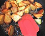 甘じょっぱさがたまらない☆梅ごま大学芋作り方5写真