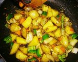 “給食の”じゃがいものカレー炒め作り方4写真