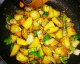 “給食の”じゃがいものカレー炒め作り方4写真