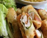 梅肉と鶏ささみと大葉とチーズの春巻き♪作り方6写真