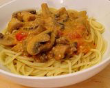 キノコのクリーミートマトソースパスタ作り方5写真