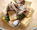 かぼちゃと厚揚げのカレー風さば煮作り方2写真