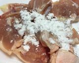 鶏もも肉とアスパラの甘辛味噌炒め♪作り方3写真