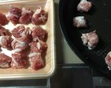 簡単！コロコロ豚肉のマスタードソース作り方1写真