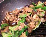 ぱぱっと！ひき肉と茄子の丼作り方2写真