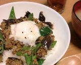 ぱぱっと！ひき肉と茄子の丼作り方3写真