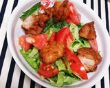チーザでおつまみシーザーサラダ(丼)作り方4写真