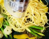 海老とアスパラとパプリカのパスタ作り方7写真