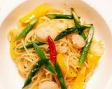 海老とアスパラとパプリカのパスタ作り方8写真
