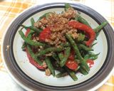 俺流！レンジでインゲンの肉味噌和え作り方5写真