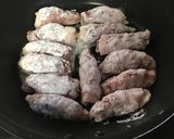 味噌仕立イワシ団子の肉巻きポン酢あんかけ作り方3写真