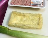薄揚げのひき肉巻オイスターソースを絡めて作り方1写真