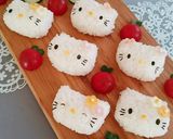 キャラ弁♪キティちゃんのおにぎりプレート作り方3写真