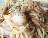 和風ベビーホタテでガリバタ醤油パスタ～♪作り方3写真