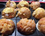 たこ焼き器で♪簡単ひとくちオムライス♪作り方5写真