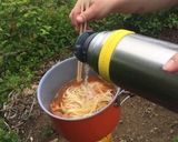 【山ごはん】水漬けパスタでナポリタン作り方3写真
