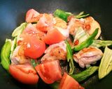 鶏肉☆トマトピーマン☆旨辛ケチャップ炒め作り方10写真
