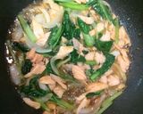 鮭と小松菜の酢が入った和風パスタ作り方7写真