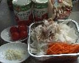トマトソースと卵のパスタ作り方1写真